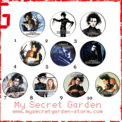 Edward Scissorhands Movie Pinback Button Badge Set ( or Hair Ties / 4.4 cm Badge / Magnet / Keychain Set )